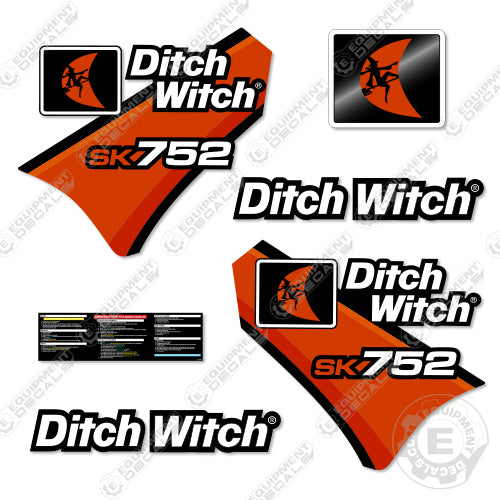Fits Ditch Witch SK752 Decal Kit Standing Skid Steer – Equipment