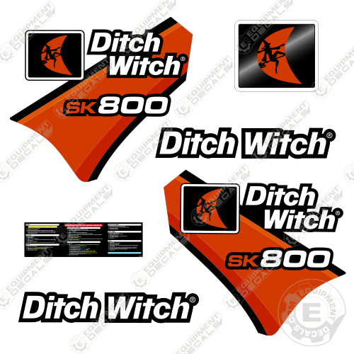 Fits Ditch Witch SK800 Decal Kit Standing Skid Steer – Equipment