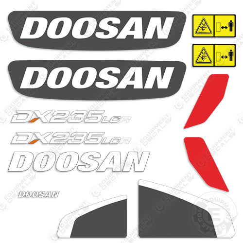 Doosan DX235LCR-5 Decal Kit Excavator – Equipment Decals