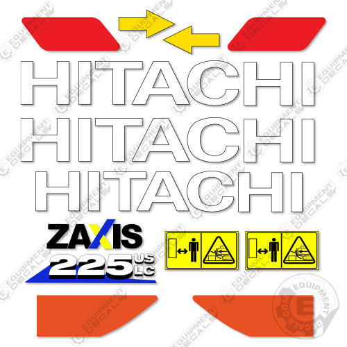 Fits Hitachi ZX225USLC-6 Decal Kit Excavator – Equipment Decals