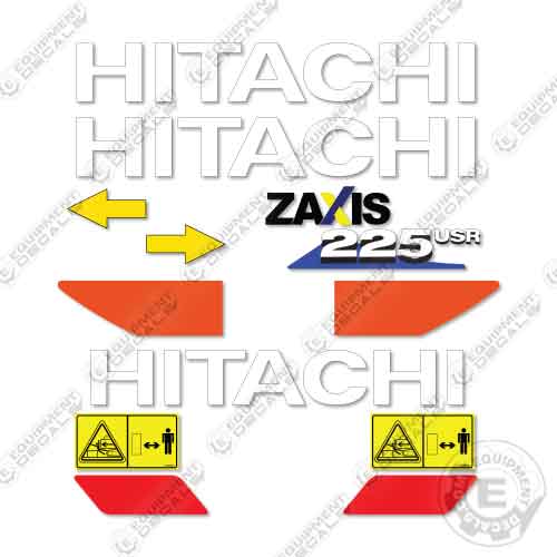 ちー 6枚 Fits Hitachi ZX225USR-6 Decal Kit Excavator – Equipment Decals