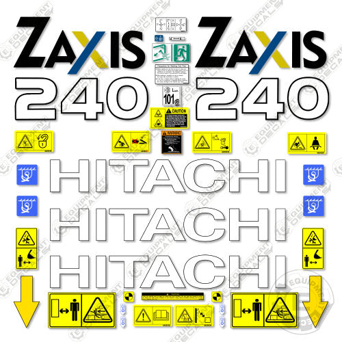 Fits Hitachi ZX240-1 Decal Kit Z-Axis Excavator – Equipment Decals