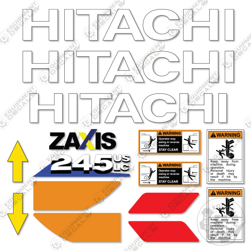 Fits Hitachi ZX245USLC-6 Decal Kit Excavator – Equipment Decals