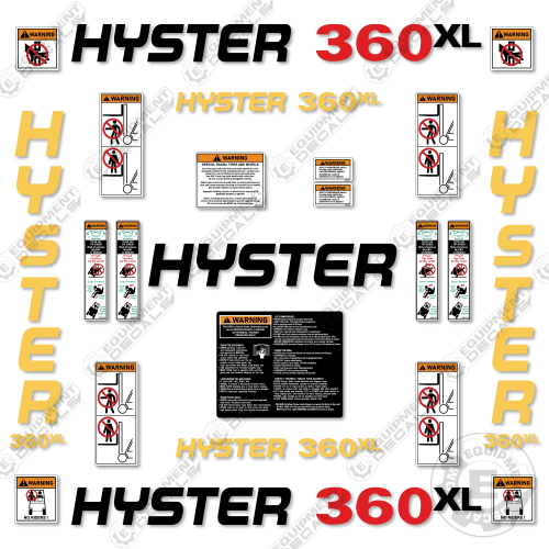 Fits Hyster 360XL Decal Kit Forklift Equipment Decals