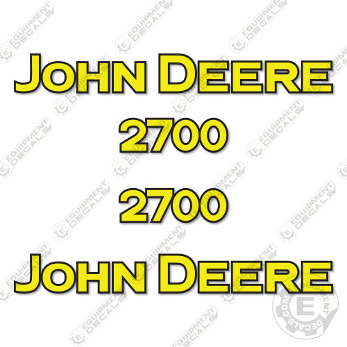 Fits John Deere 2700 Decal Kit Tiller Equipment Decals