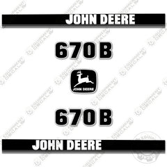 Fits John Deere 670B Motor Grader Decal Kit - Scraper