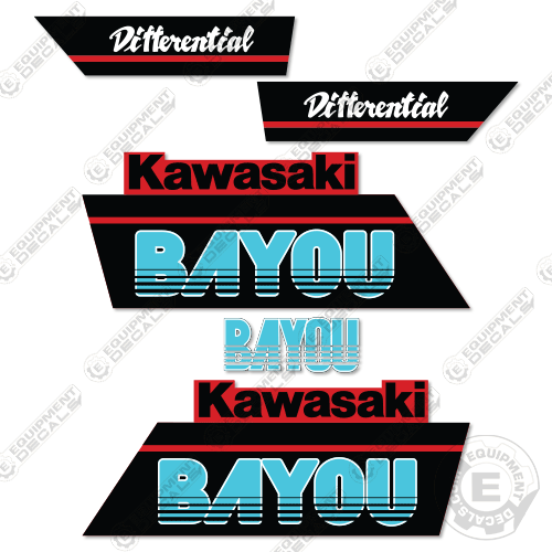 Fits Kawasaki Bayou Decal Kit ATV Equipment Decals
