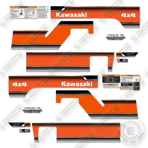 Fits Kawasaki Mule Pro FXT LE 2023 Decal Kit UTV -ORANGE