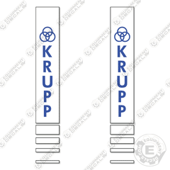 Fits Krupp Logo Decal Kit Hammer - 24" Tall
