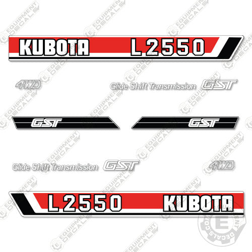 Fits Kubota L2550 Decal Kit Tractor Equipment Decals 