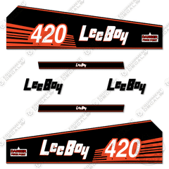 Fits LeeBoy 420 Decal Kit Roller (Black Version)