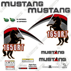 Fits Mustang 1650RT Decal Kit Skid Steer