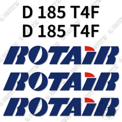 Fits Rotair D 185 T4F Decal Kit Air Compressor