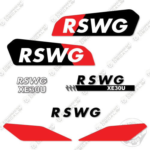 Fits RSWG XE30U Decal Kit Excavator Equipment Decals