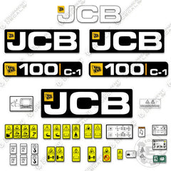 Fits JCB 100C-1 Decal Kit Mini Excavator