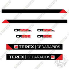 Fits Terex Cedarapids CR552/ CR552RX Decal Kit Paver