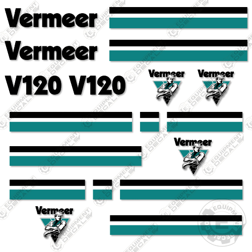 Fits Vermeer V120 Decal Kit Trencher – Equipment Decals