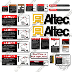 Fits Altec AT200A Decal Kit With Safety Stickers - Bucket Truck