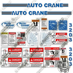 Fits AutoCrane 3203PRX Decal Kit Crane Truck