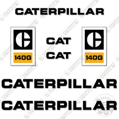 Fits Caterpillar 140G Decal Kit Motor Grader - Scraper