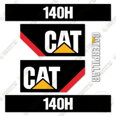 Fits Caterpillar 140H Decal Kit Motor Grader (New Style)
