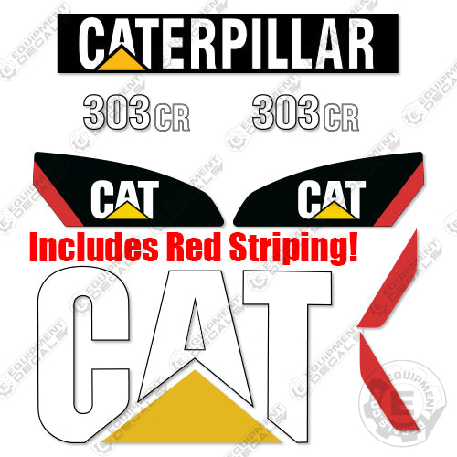 Fits Caterpillar 303 CR Mini Excavator Decals Equipment Decals