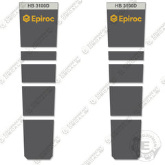 Fits Epiroc HB 3100 D Hydraulic Hammer Decal Kit