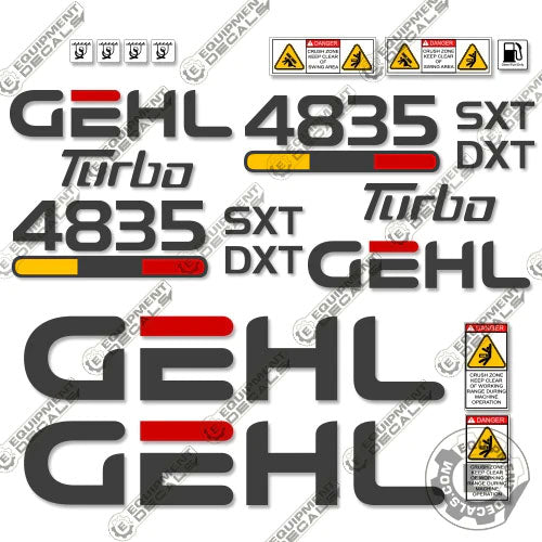 Fits GEHL 4835SXT Decal Kit Skid Steer – Equipment Decals