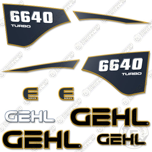 Fits GEHL 6640 Turbo Decal Kit Skid Steer – Equipment Decals