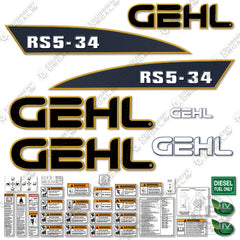 Fits GEHL RS5-34 Decal Kit Telescopic Forklift Decals