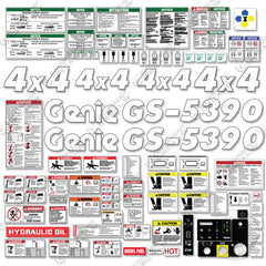 Fits Genie GS 5390 Decal Kit Scissor Lift