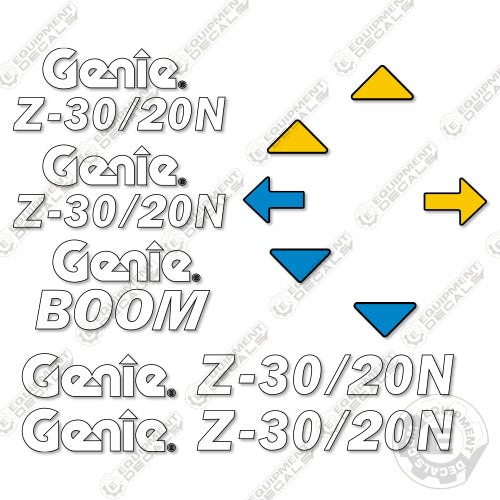 Fits Genie Z30/20N Decal Kit - Partial Kit - Boom Lift (2000 Model