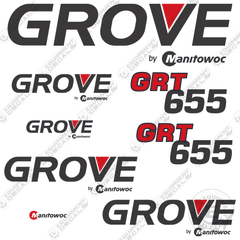 Fits GROVE GRT655 CRANE DECAL KIT