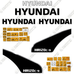 Fits Hyundai HR120C-9 Decal Kit Roller