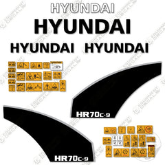 Fits Hyundai HR70C-9 Decal Kit Wheel Loader