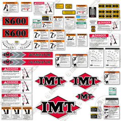 Fits IMT 8600 Decal Kit With Safety Stickers - Crane Truck (30 FT Version)