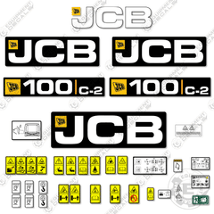 Fits JCB 100C-2 Decal Kit Mini Excavator