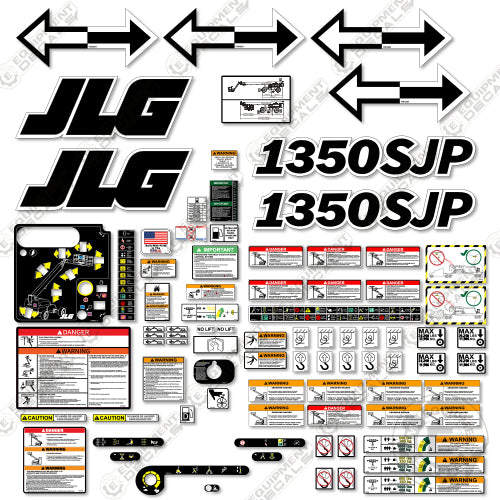 Fits JLG 1350SJP Decal Kit Boom Lift Equipment Decals