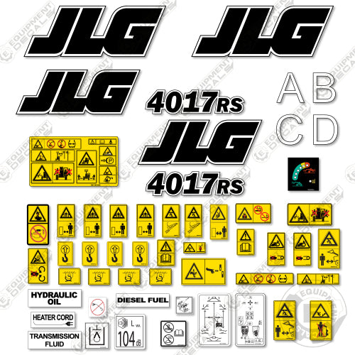 Fits JLG 4017RS Decal Kit Telehandler Equipment Decals