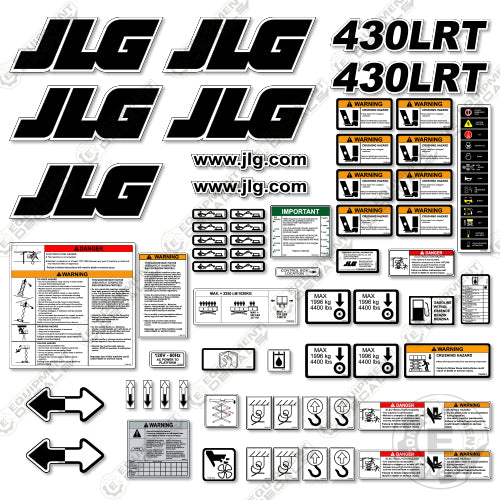 Fits JLG 430LRT Decal Kit Scissor Lift Equipment Decals