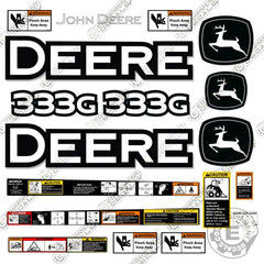 Fits John Deere 333G Decal Kit Skid Steer Loader - Warning Stickers