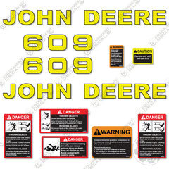 Fits John Deere 609 Decal Kit Rotary Cutter