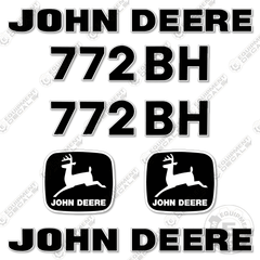 Fits John Deere 772BH Motor Grader Decal Kit - Scraper