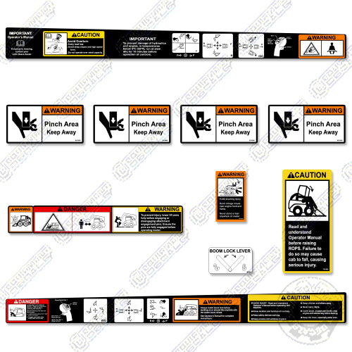 Skid Steer Safety Warning Decals Stickers Laminated Skid Steer Safety Warning Decals Stickers Laminated