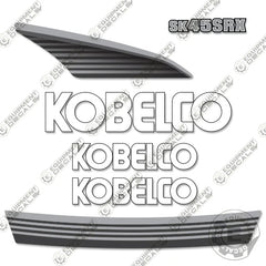 Fits Kobelco SK45SRX Decal Kit Excavator (White)