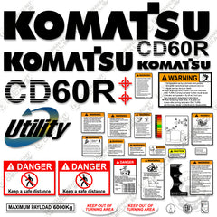 Fits Komatsu CD60R-1 Decal Kit Crawler Loader