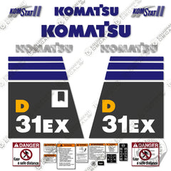 Fits Komatsu D31EX-21 Decal Kit Dozer