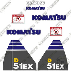Fits Komatsu D51EX-22 Decal Kit Dozer