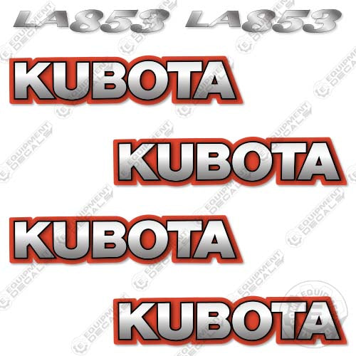 Fits Kubota LA853 Decal Kit Tractor Equipment Decals