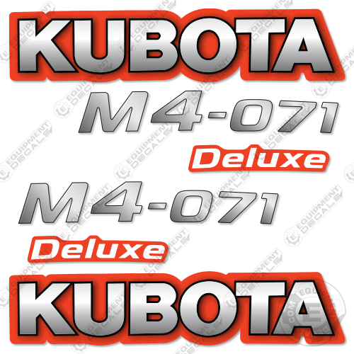 Fits Kubota M4071 Decal Kit Tractor Equipment Decals